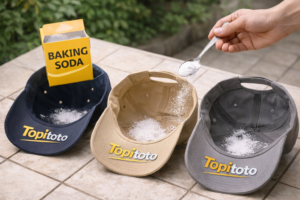 cara menghilangkan bau topi dengan baking soda secara alami
